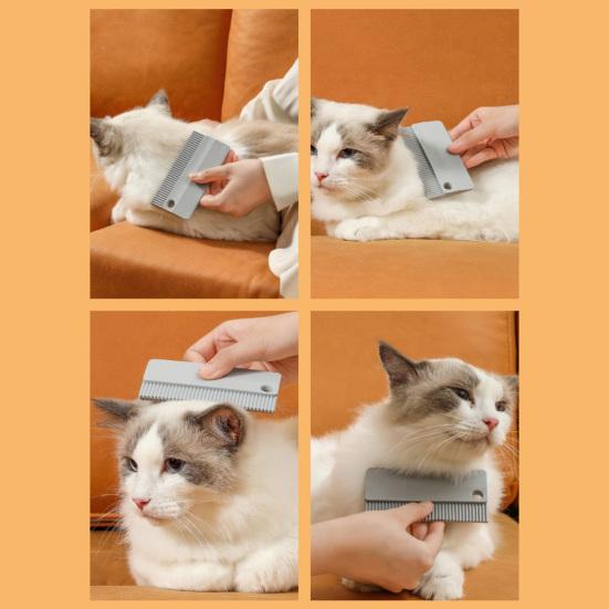 Rubber Pet Hair Remover, 2-in-1 Dog Cat Grooming Brush, Reusable Lint Remover, Double-Sided Pet Fur Removal Brush for Furniture Sofa Carpet Car Seat