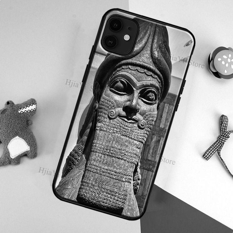 Lamassu Assyrian Mesopotamian Fall Für iPhone 13 11 14 Pro Max 12 mini 6S 7 8 Plus X XR XS Max SE 2020 Weiche TPU Coque