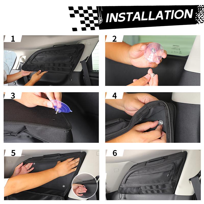 Trunk Rear Window Side Storage Bag Organizer Fit For Doge Journey 2011-2020 Stowing Tidying Car Acdcessories