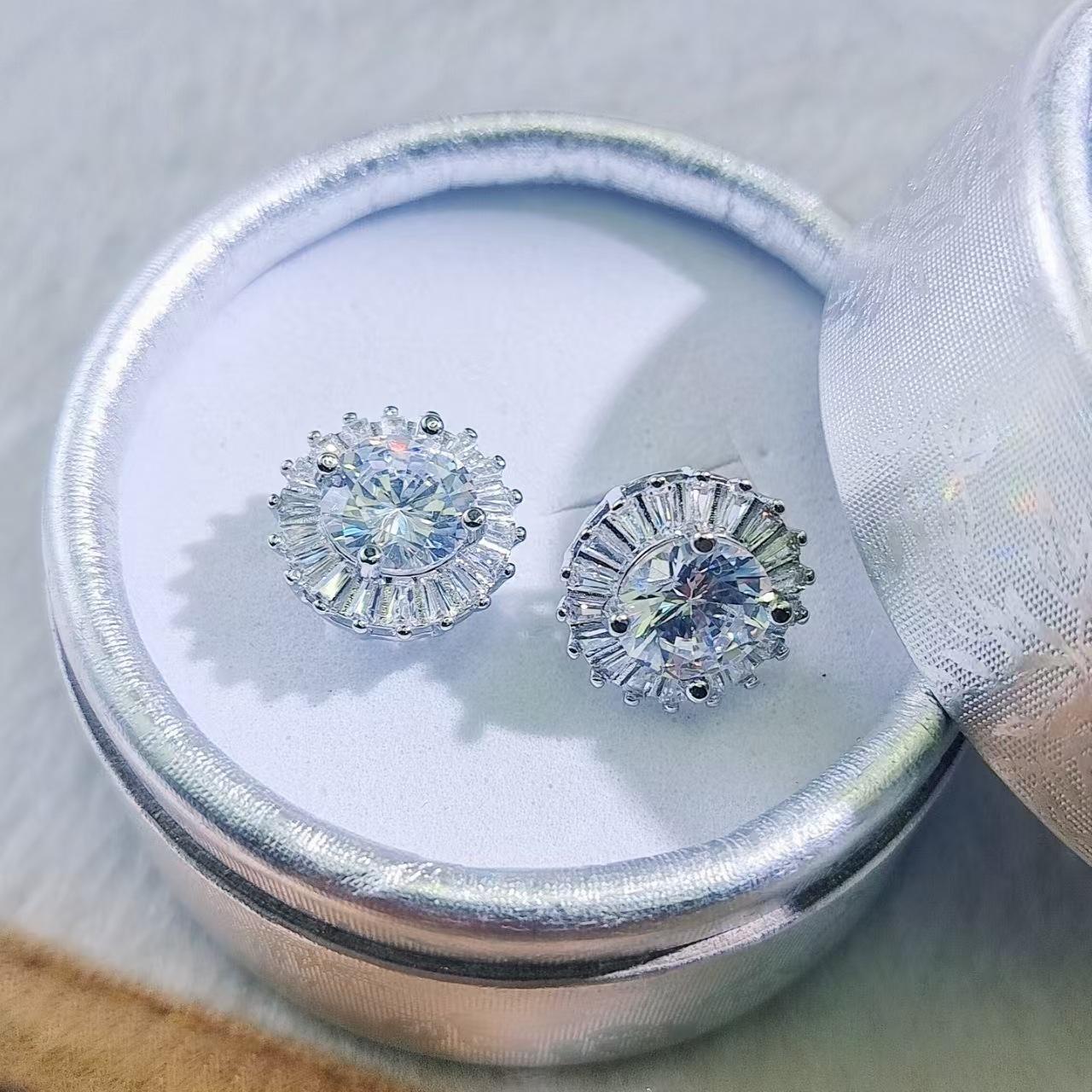 

аксессуары: серьги-пусеты в виде подсолнуха из имитации циркона, женские серьги с розово-красными кристаллами, модные серьги с бриллиантами и аметистами из циркона Copper + gold