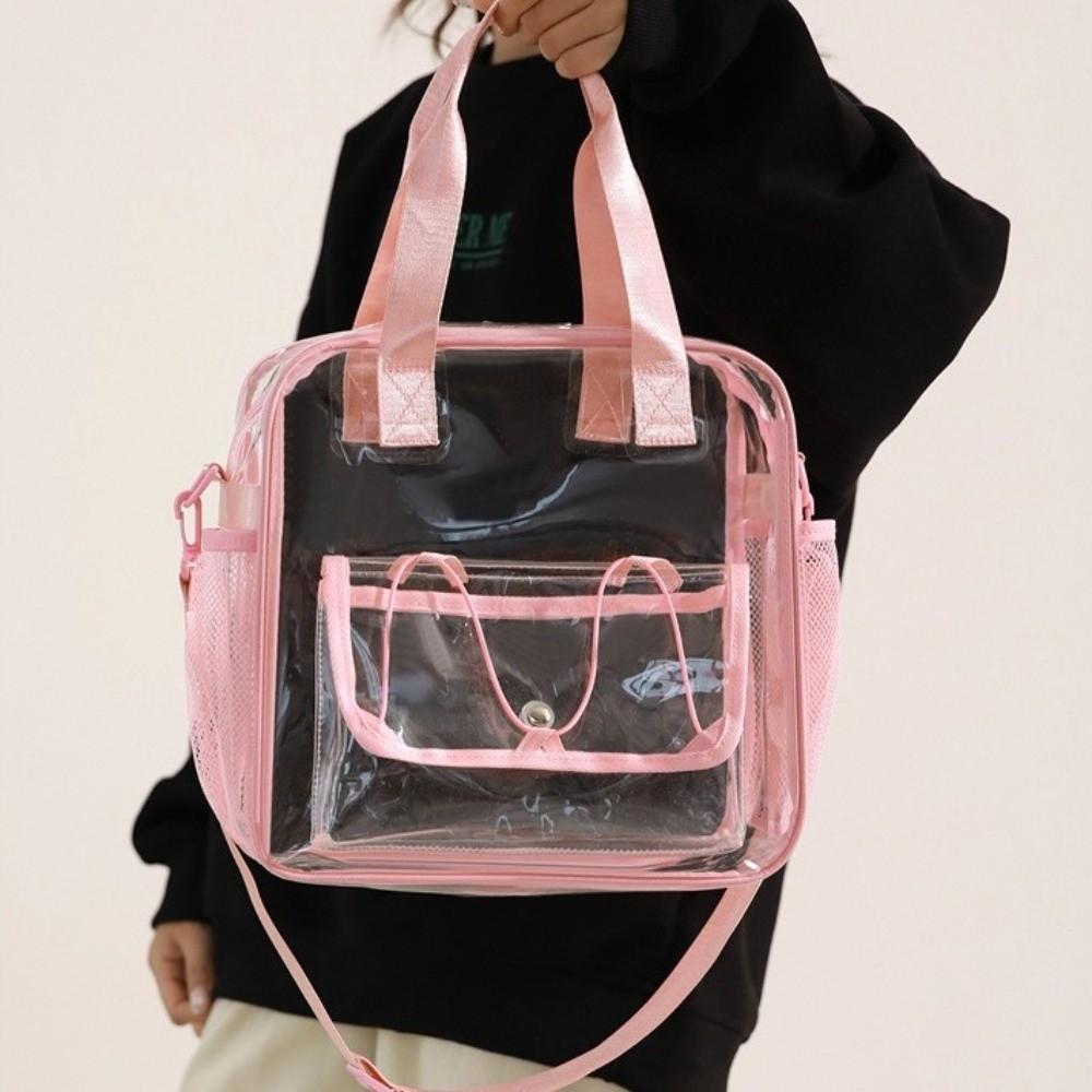 PVC Transparent Crossbody Bag Large Capacity Beach Swimming Bag Water-sprinkling Festival