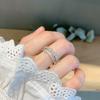 Elegant 925 Sterling Silver Korean Style Vintage Adjustable Open Finger Ring For Women