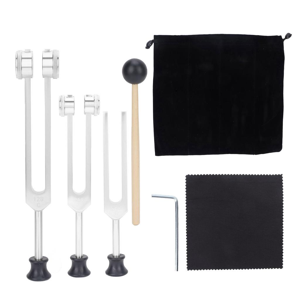 Legierungs-Stimmgabel-Set 128 256 512Hz Tragbare Stimmgabel Heilinstrument für Zuhause Klinisch