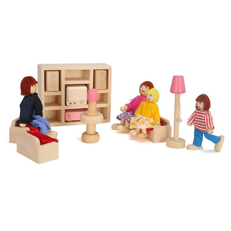 Furnishings Life Scene Pretend Play for Kids Doll House Furniture 1:12 Scale Realistic Model for Bedroom Dinning Room