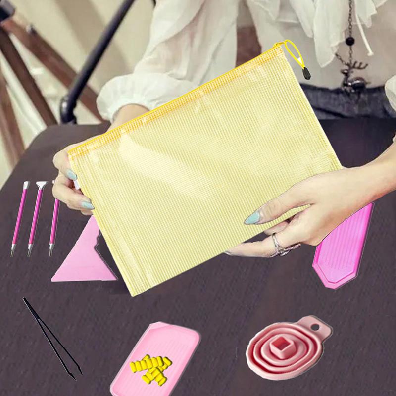 1 Set wasserdichte Aufbewahrungstasche für 5D-Diamantmalerei, multifunktionaler Aufbewahrungsbehälter für Diamantmalerei, Aufbewahrung von Schmuck und Strasssteinen