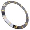Ceramic Watch Bezel Insert Wristwatch Bezel Insert Loop Ring Replacement Parts (Black+Gold)