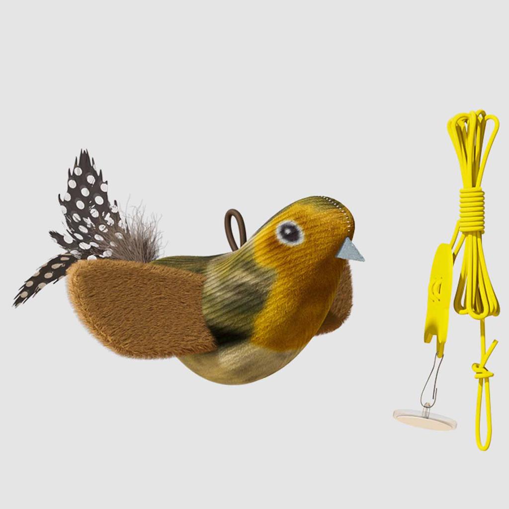 Interactive Bird Toy with Sound, Swinging Simulation Toy for Cats and Kittens, Self-Entertainment