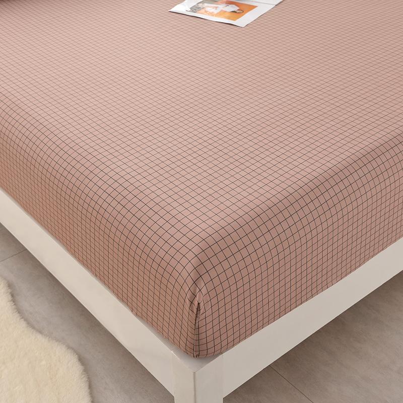 Washed Cotton Fitted Sheet featuring Elastic Bands Non Slip Adjustable Mattress Cover Printed  Pure Cotton  designed for Double King Queen