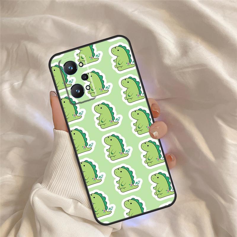 

Cute Dinosaur Baby Case For Realme C71 C55 C67 C51 C75 C63 C61 C65 C53 C35 11 12 13 14 Pro Plus GT6 GT7 15 Pro Realme 11 Pro Plus