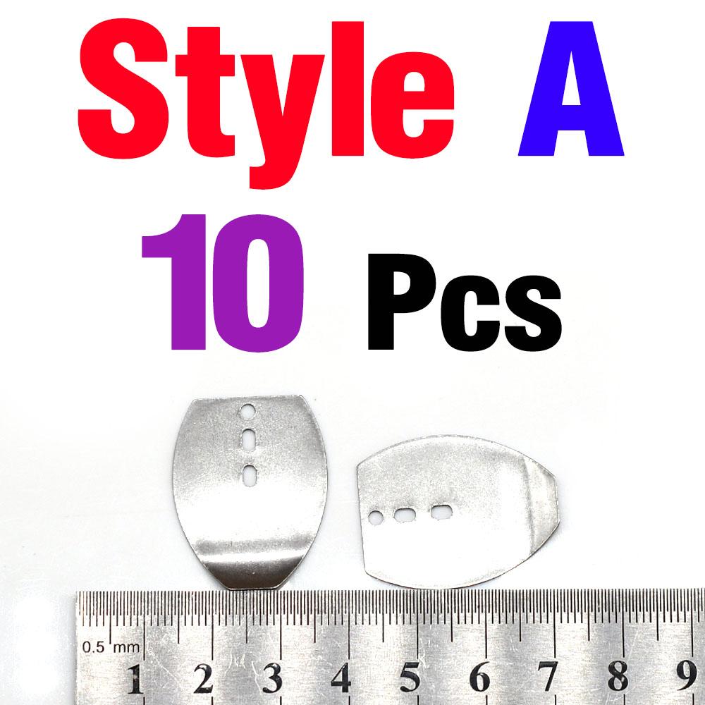 10Pcs Stainless Steel Swim Jig Dancer Jig Blade Chatter Style Bait Fishing Lure Parts for Angling