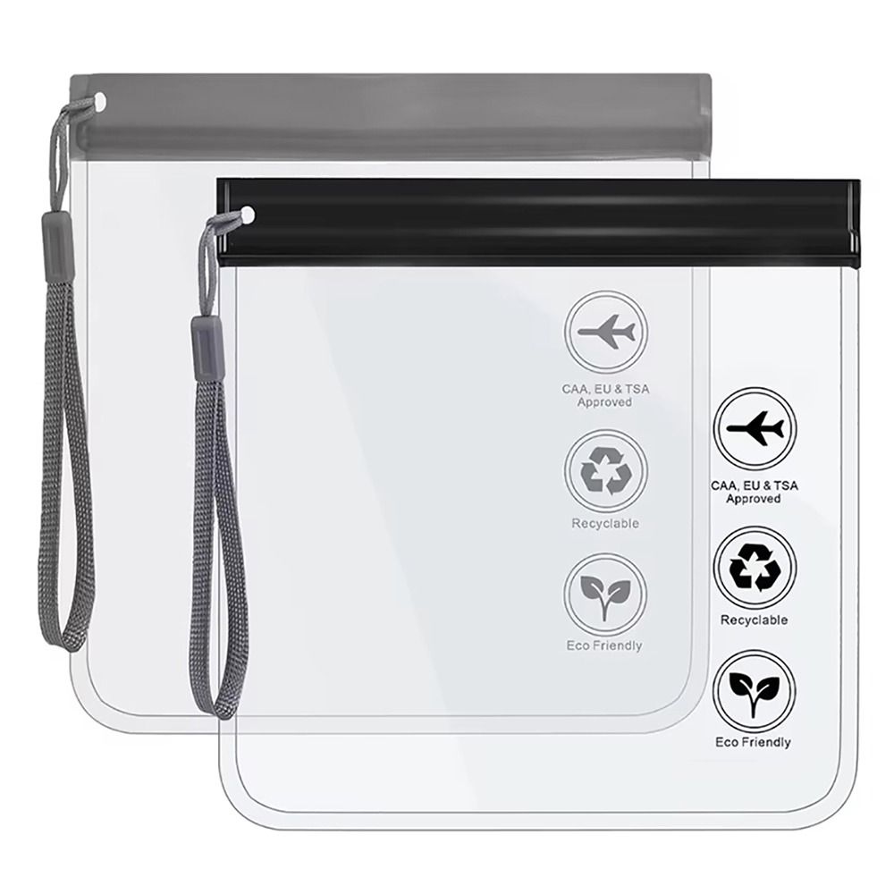 1Pcs Waterproof Toiletry Bag Leakproof Airport Security Flight Make Up Bag Transparent EVA Cleaning Storage Organizer Travel Use