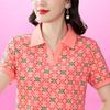 Bedrucktes POLO-Shirt für Damen Im Sommer Neue Modische Mutter Sommer Slim Top für Damen
