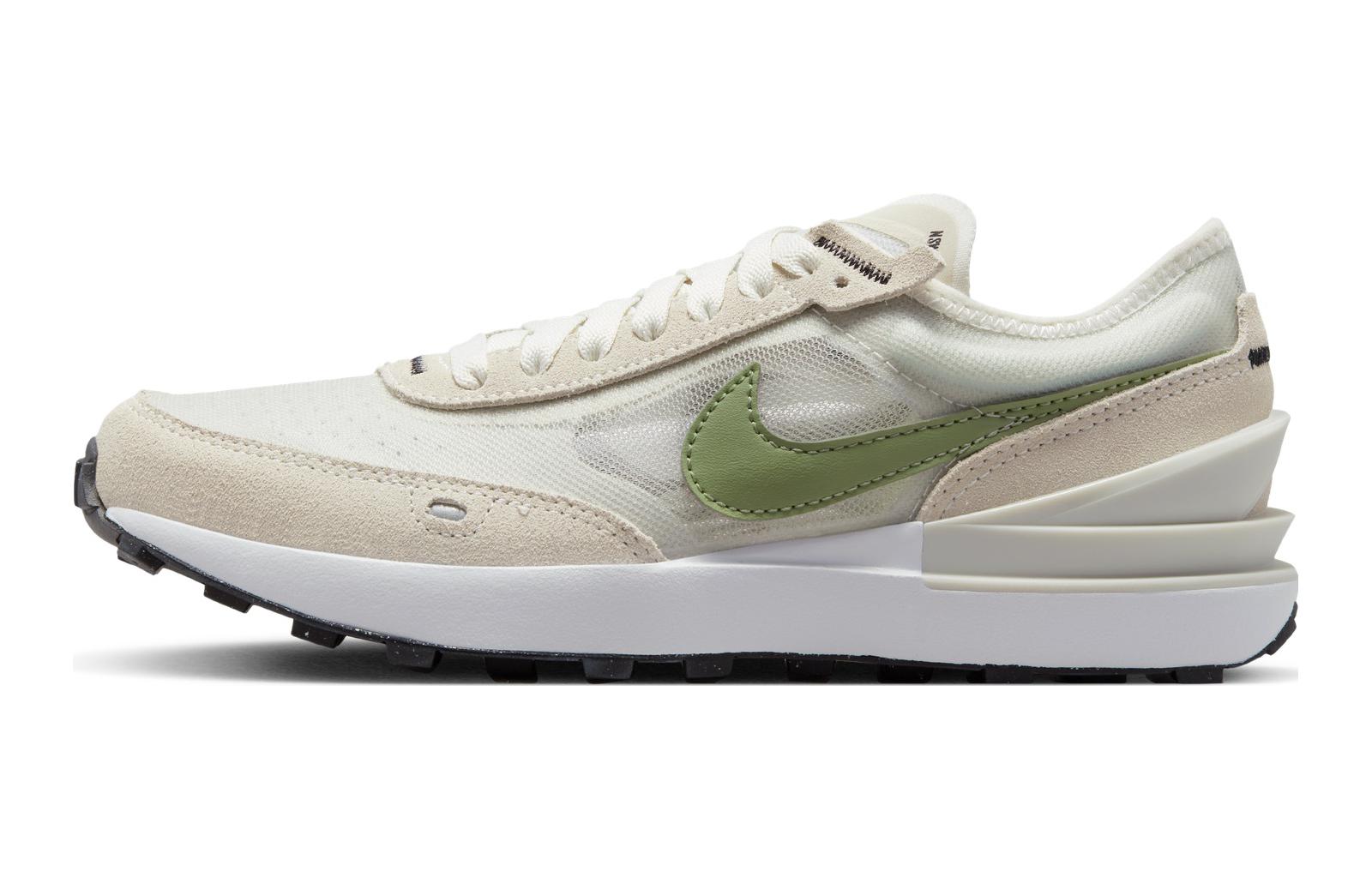 

Nike Kids Waffle One Light Bone Oil Green Sneakers DC0481-012 36