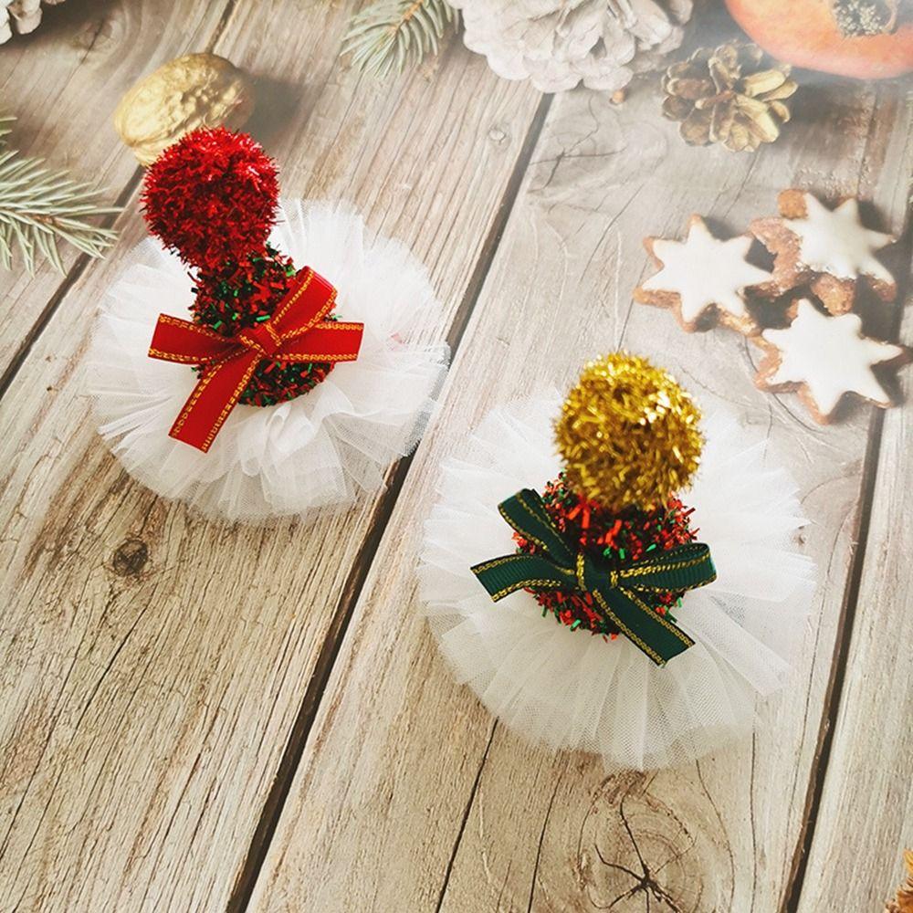 Claus Korean Hair Accessories Christmas Hat Hairpin Children Hair Clip Christmas Costume Dress Up