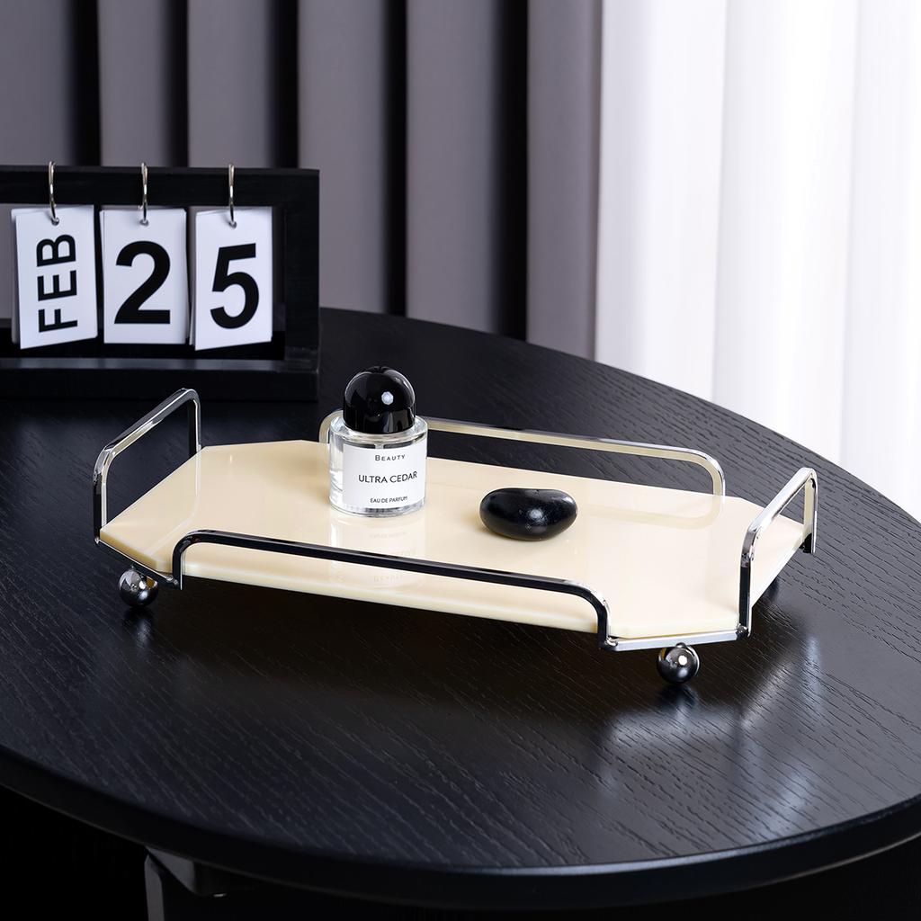 Restaurant Hotel Storage Perfume Tray Desktop Sundries Table Cosmetic Jewelry car Key Bathroom Plate Home Decora Toy Display