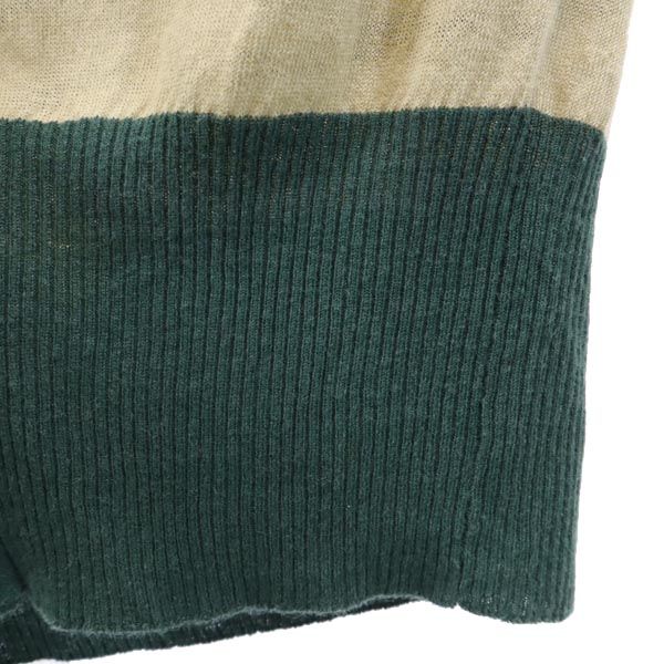 MAX MARA Five-quarter sleeve knit cardigan S Green x beige Women Used