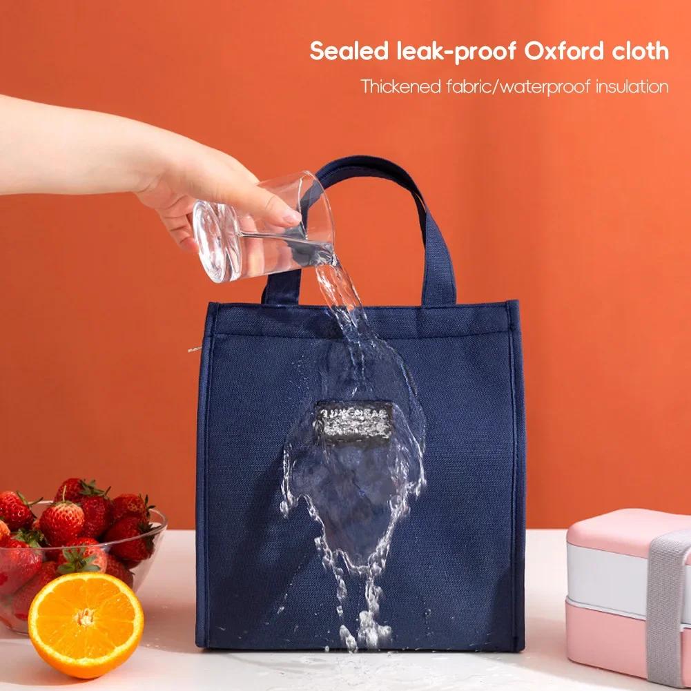 Thermoisolierte Lunchtaschen für Männer und Frauen, Oxford-Stoff, Bento-Box, Organizer, tragbare Lunchtasche, Kühltasche, Tragetasche für Lebensmittel