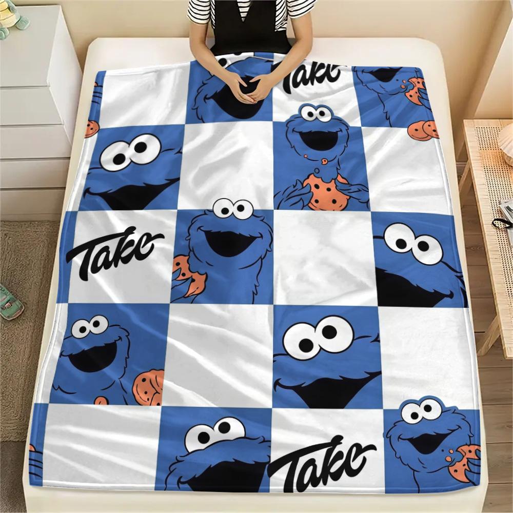 Sesame Street Flannel Blanket, High quality Comfortable for All Seasons, Home Decor, Warmth and Comfort