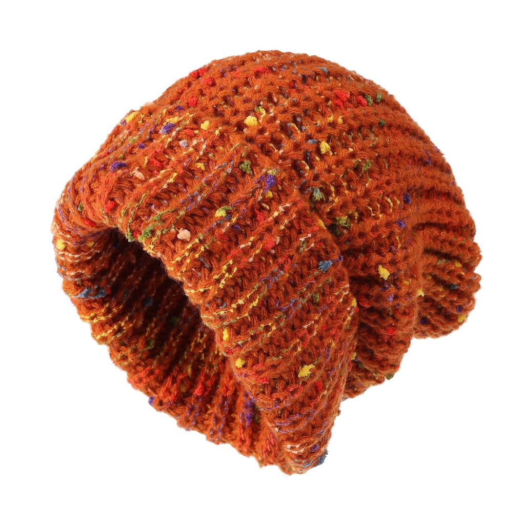 Trendy Mixed Color Slouchy Beanie Classic Coldproof Warm Skull Cap Thick Knit Hats Beanies For Women Autumn & Winter