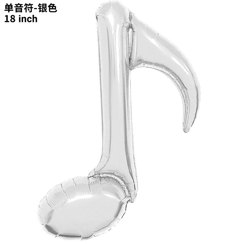 

16 точек Двойная музыкальная нота Алюминиевый пленочный шар Музыкальный символ Музыкальный инструмент Шар Одинарная музыкальная нота Ноты Моделирование Гитары Декоративный Single music note silver