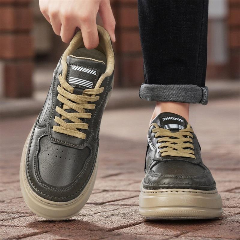 Nové Pánské Klasické Módní Nízké Tenisky na Skateboarding s Tlustou Podrážkou Pohodlné Měkké Podrážky Basketbalové Tenisky