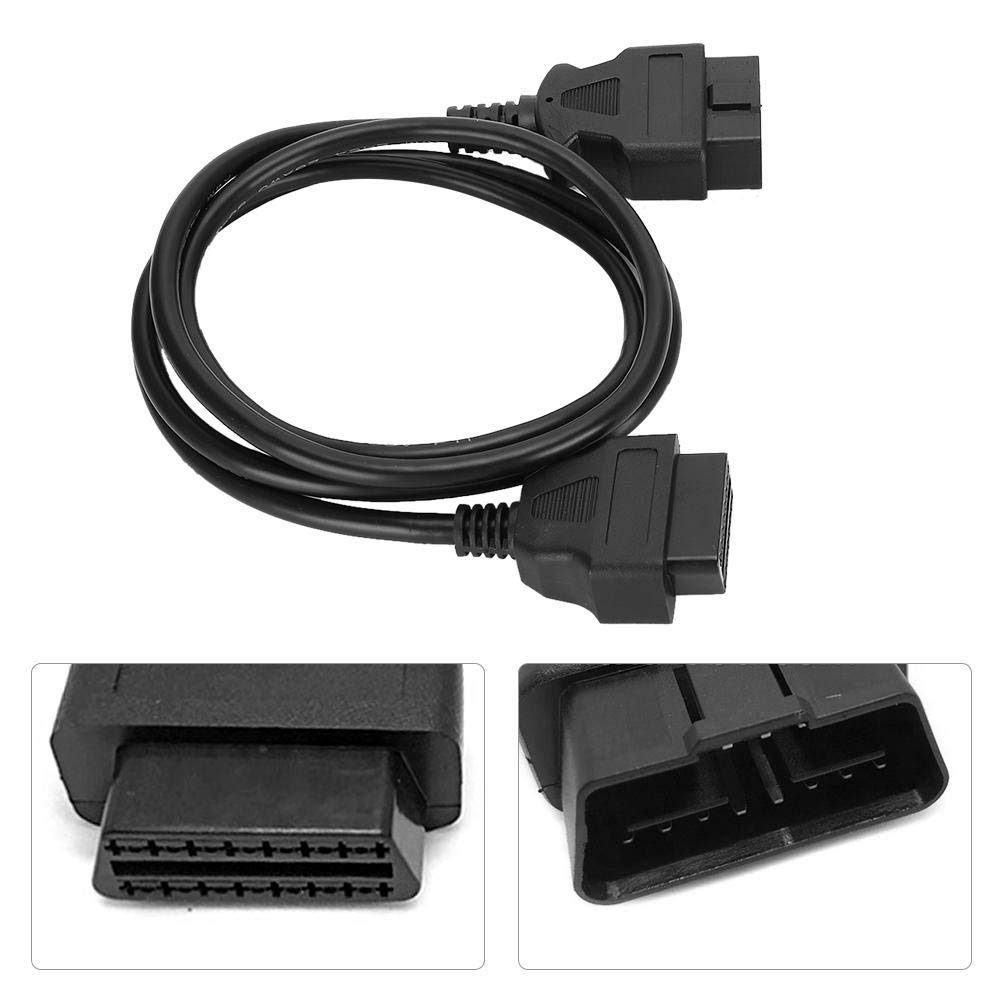 Gorgeri Diagnostic Connector, 1.5m/4.9ft OBD2 16Pin Male To Female Extension Cable Diagnostic Adapter Connector