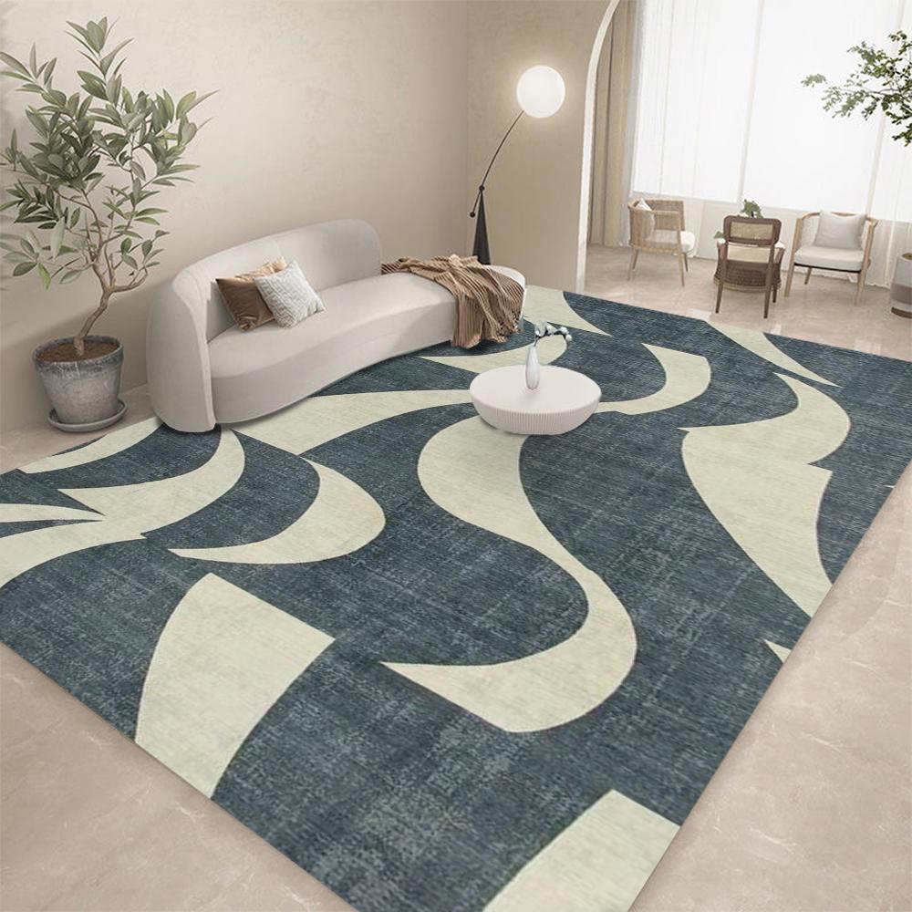 Modern Geometric Print Carpet The Shining Honey Rug Large Area Rug for Living Room Bedroom Decor Rug Non-Slip Washable Floor Mat