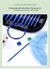Blue Detachable Circular & Straight Knitting Needle Set with Replaceable Yarn Needles and Rope