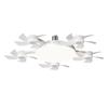 LED Fan Light E27 Base: Silent, Multi-Functional 5-Head Drone Model for Living Room & Bedroom