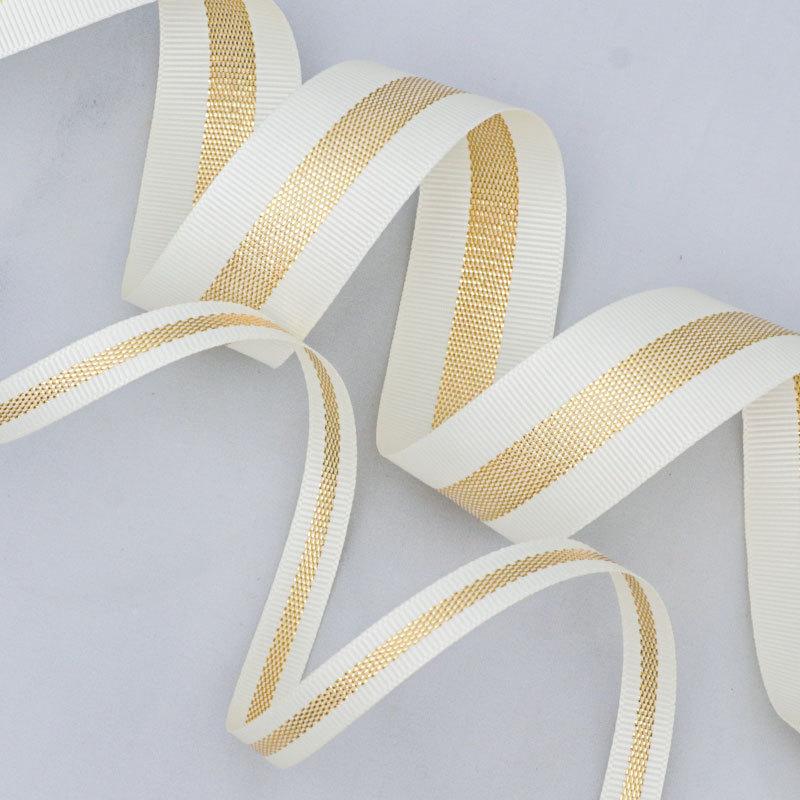 DIY Decorative Embellishments Romantic and Cozy Ribbed Edge Gold Onion Ribbon Handmade Diy Flower Cake Bag Decoration Floral Strip Threaded Ribbon