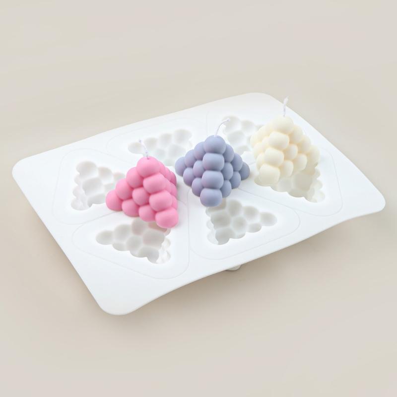 Epoxy Handmade Soap Mold Triangle Candle Mold for DIY Decorations Making Soap Candle Resin Clay Cake Baking Mold