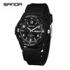 Sanda Fashion Youth Quartz Wristwatch: Casual Digital, Dual Calendar, Luminous, Waterproof, Unisex.