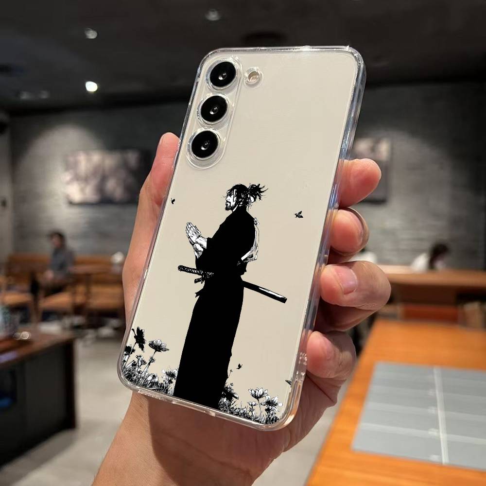 

Samurai Janpa Phone Case For SamsungA10 A12 A31 A40 A70 Transparent Cover Case Samsung a52 a52S