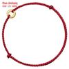 Pure Gold 999 Zodiac Red String Bracelet with Luck Beads for Baby's Full Moon or New Year