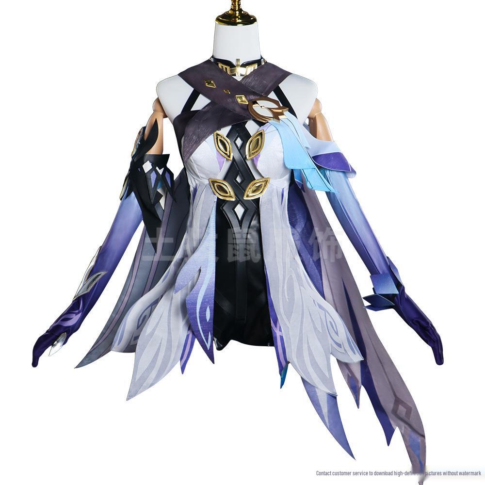 Genshin Impact Skirk & Tartaglia Cosplay Women's Costume Set