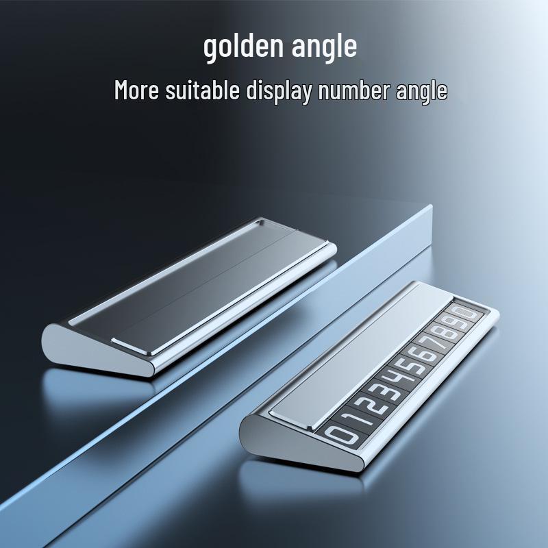 High-End Alloy Hidden Temporary Phone Number Plate for Car Parking