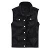 Herre Ny Mode Denim Vest Afslappet Cowboy Jakke På Skulderen Bluse