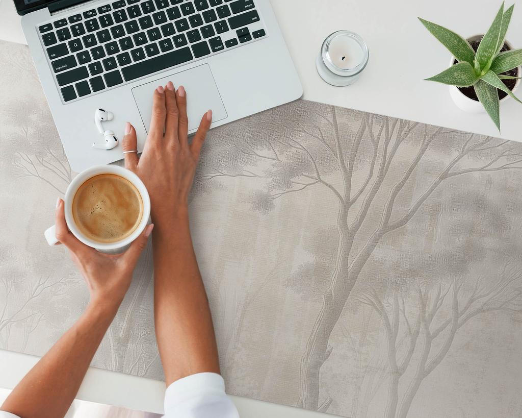 Vinyl Protective Workplace Mat Delicate Forest 120x60 cm