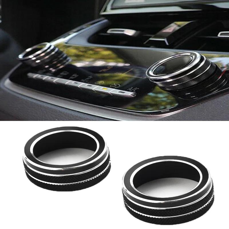 For Toyota Corolla    2Pcs Car AC Climate Control Knob Trim Button Cover Auto Accessories Car AC Control Knobs Ring