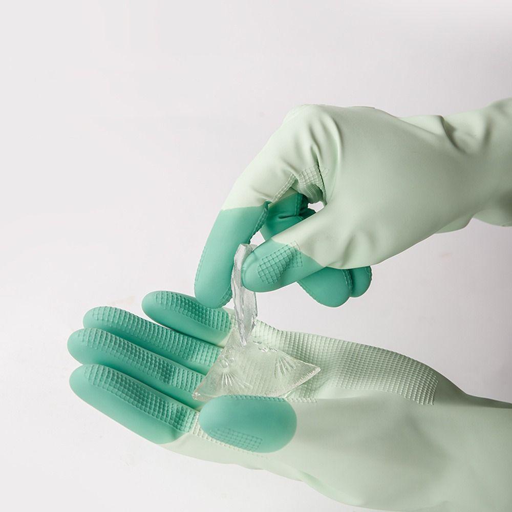 Waterproof Rubber Latex Gloves Thickened Housework Glove New Cuffs Dishwashing Gloves