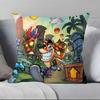 Game Cartoon Crashs B-B-Bandicoot Pillow Case Pillowcase Soft Skin Friendly & Comfortable With A Hidden Zipper
