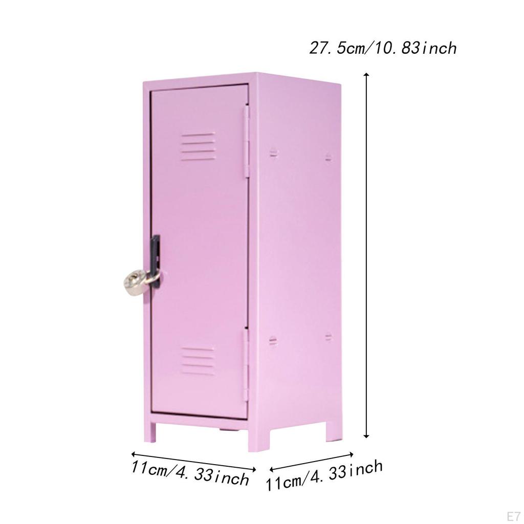 Box with Lock for Girls, Decorative Desktop Cabinet, Storage Organizer Jewelry, Toys,