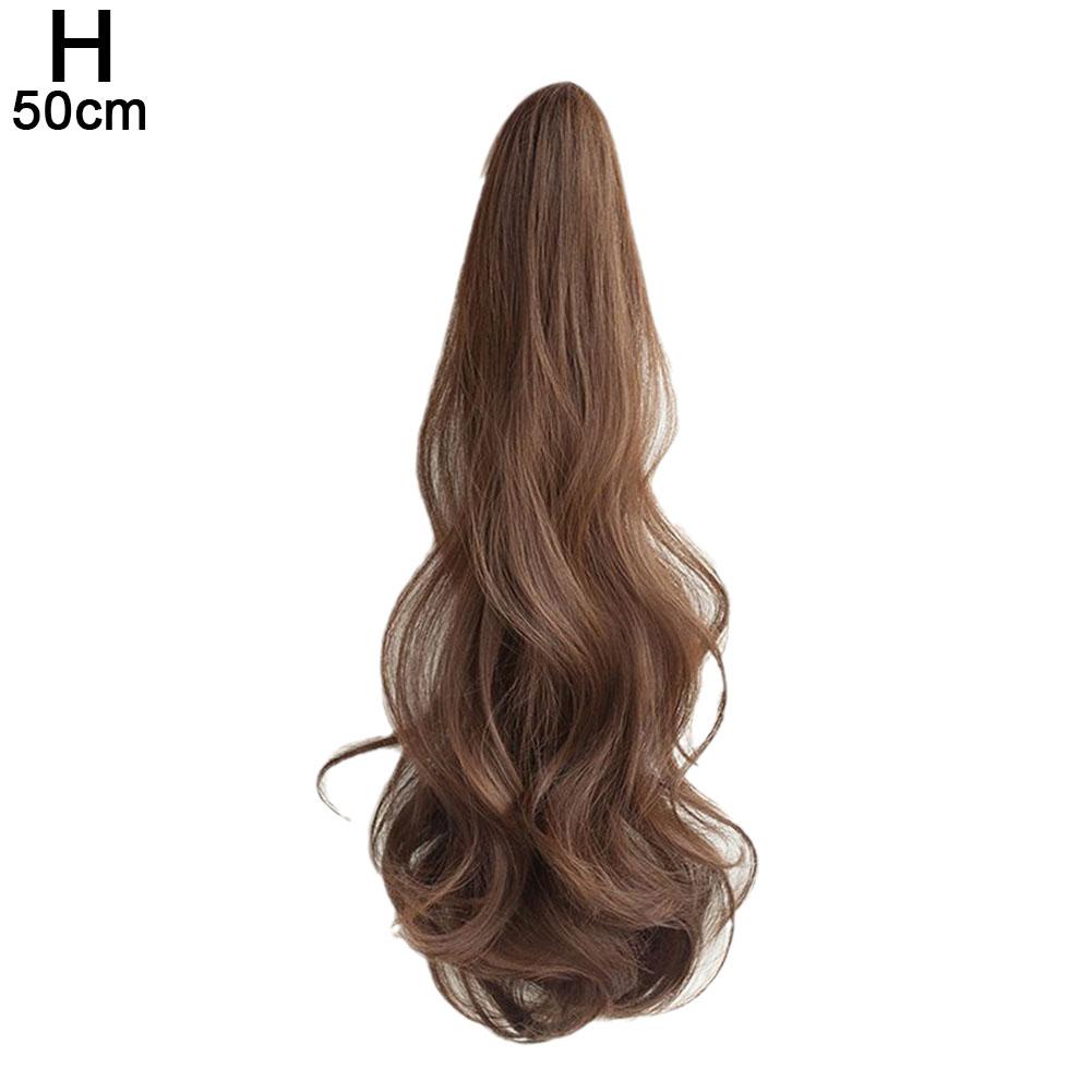 Syntetyczna Peruka z Dużymi Falami Krótki Kucyk Kręcony Dla Dziewczynki Przedłużenia Kucyk Doczepiany Klips Przedłużanie Włosów Faliste Kręcone Kucyk 35-50cm