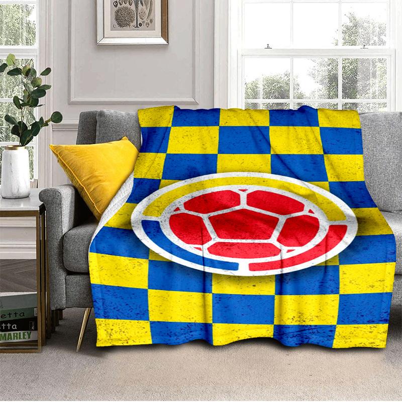 Colombian Soccer Federation Blanket Outdoor Flannel Blanket for Camping, Hiking, Garden Parties, Picnic Essentials,gift for family and friends