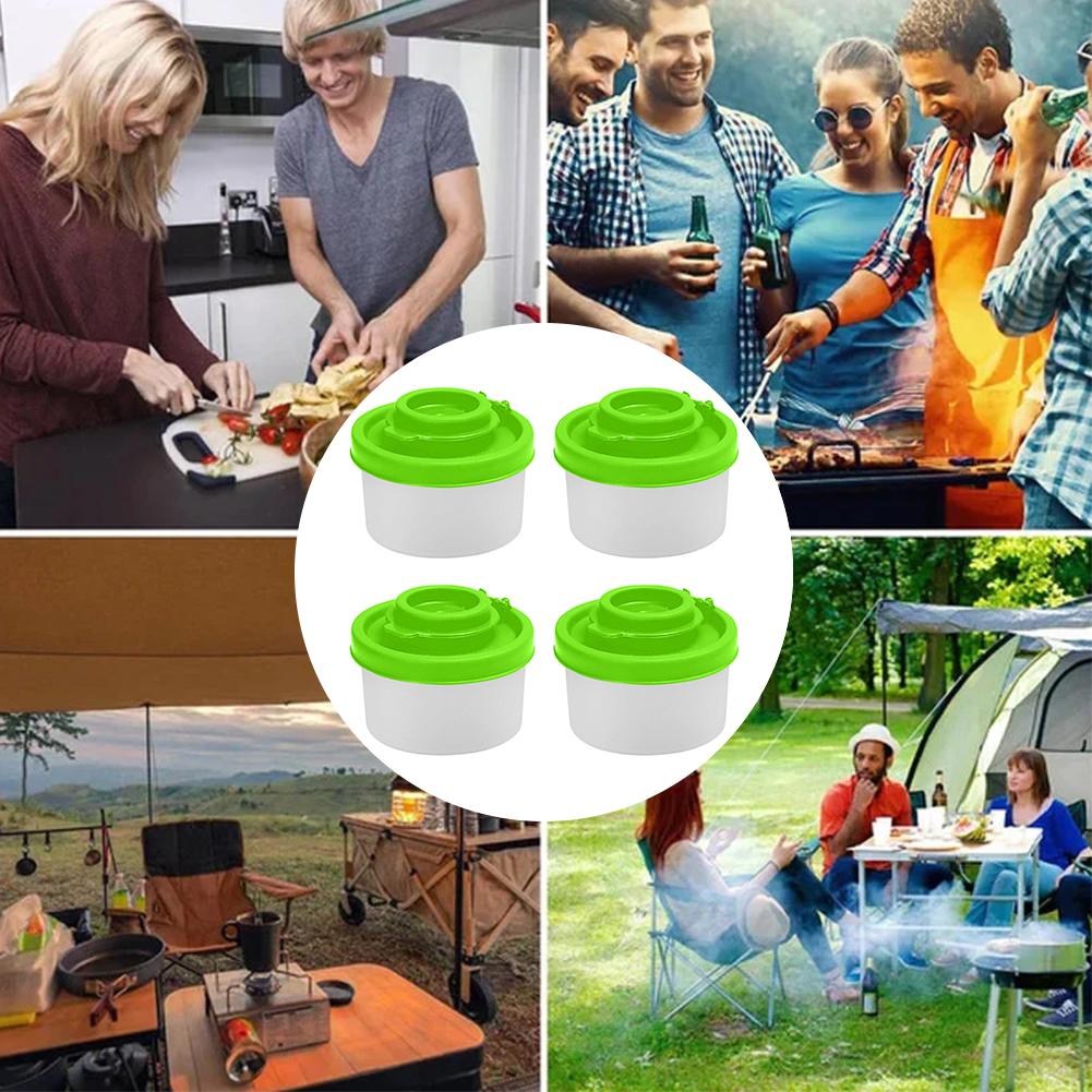 3/4Pcs Seasoning Bottle Moisture Proof Salt Shaker Can  Plastic Seasoning Jar Clear Condiment Box for Camping Picnic