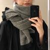 Autumn and Winter Scarves Women's Winter High-end Scarves Thickened and Warm Tonglu Imitation Cashmere Plaid Scarves
