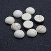 30-10Pcs Blue White Turquoises Natural Stone Beads Cabochon Flat Back Round Cabochons Cameo For Jewelry Making DIY Accessories