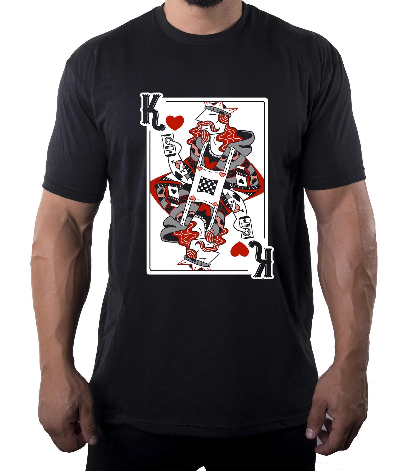 Funny Hipster King of Hearts Couple s, Valentine Shirts, Graphic Men s Shirts 4XL