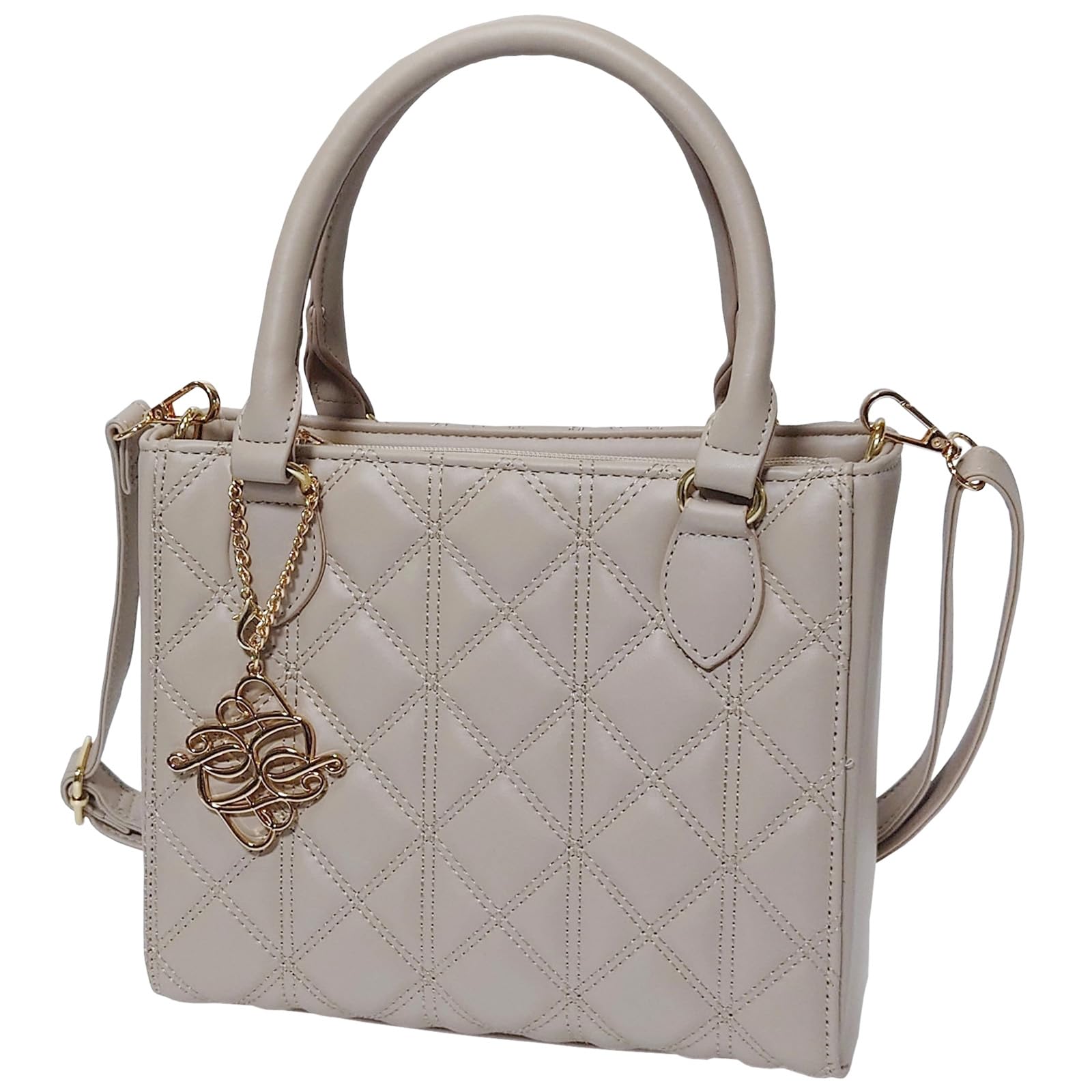 

Crossmarberry Mini Tote Bag for Shoulder Faux Synthetic Beige Women, Small, Zippered, Bag, Cute, Stylish, Leather, Adult, Standing, Commuting, Casual, бежевий