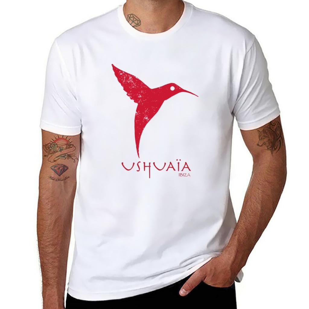 Nuova T-shirt da festa Ushuaia Ibiza maglietta ad asciugatura rapida t-shirt uomo maglietta con stampa animalier per ragazzi abbigliamento vintage T-shirt da uomo in cotone